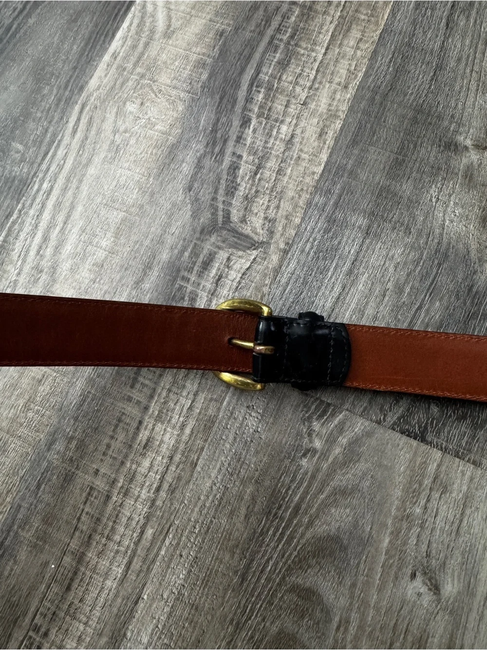 VTG Coach Black Leather Belt with Solid Brass Buckle 40” 3921